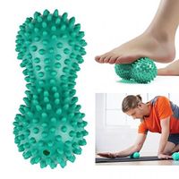 Peanut Shape Yoga Fitness Spiky Massage Balls Stress Relief Self Massage Roller for Back Foot Neck Spine Shoulder Shysical Trigger Point Therapy, Deep Tissue Massager Tool Set