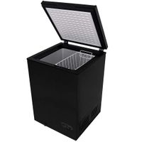 Northair Chest Freezer 3.5 Cubic Feet with Removable Basket, Free-Standing Top Door Freezers 6.8℉ to -4℉ with Adjustable Temperature Control/Defrost Water Drain/Power-saving