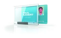 DURABLE PUSHBOX Mono Security Card Holder for One Card, Transparent, Pack of 10 (892219)