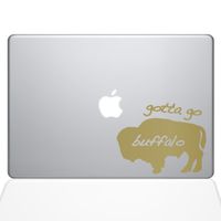 The Decal Guru Gotta Go Buffalo MacBook Decal Vinyl Sticker - 13" MacBook Air - Gold (1072-MAC-13A-G)