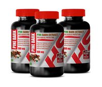 Brain Booster Supplements - Pine BARK Extract 100 MG - Natural Appetite SUPPRESSANT - Appetite suppressant for Women Weight Loss - 3 Bottles 180 Softgels