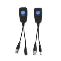 Richer-R Video Balun, 1 Pair Passive CCTV Coax BNC Video Power Balun Transceiver to RJ45 Connector Support NTC/PAL/SECAM Video Formats