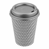 Restpresso Pewter Gray Plastic Coffee Cup Lid - Fits 8, 12 and 16 oz - 3 1/2" x 3 1/2" x 3/4" - 50 count box - Restaurantware