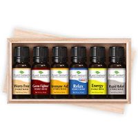 Plant Therapy Top 6 Synergies Set - Essential Oil Blends for Sleep, Stress, Muscle Relief, Energy, Health, 100% Pure, Undiluted, Natural Aromatherapy, Therapeutic Grade 10 mL