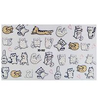 Meidexian888 Nail Stickers,1Pcs 6D Engraved Flower Acrylic Nail Stickers Embossed Flower Water (O)