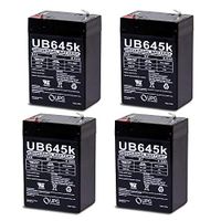 Universal Power Group 6V 4.5Ah JohnLite cy-0112-6.40 Spotlight Battery : Replacement - 4 Pack