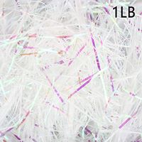1LB Iridescent Paper Shred Filler Shreds Plastic Paper Shred Filler Gift Basket Filler for Gift Wrapping & Basket Filling DIY Crafts Supplies Accessories