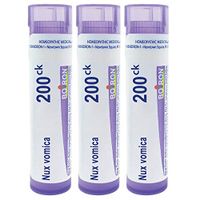 Boiron Nux Vomica 200ck, 80 pellets, homeopathic Medicine for Heartburn or Drowsiness, 3 Count