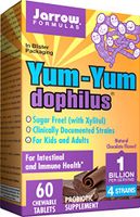 Jarrow Formulas Yum-Yum Dophilus Natural Chocolate, Intestinal and Immune Health, 1 Billion Organisms per chewable Tablet, 60 Count