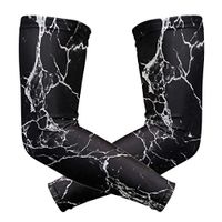 WXLIFE Abstract Black White Marble Sun Uv Protection Sport Arm Sleeves for Men Women Kids Running Basketball Cycling Arm Warmer Sleeves 1 Pair