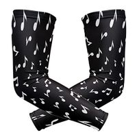 LEVEIS Music Notes Sports Compression Arm Sleeves for Baseball, Basketball, Football, Cycling, Golf 1 Pair 2 Sleeves