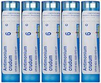 Boiron Antimonium Crudum 6Cs (Pack of 5) Homeopathic Medicine for Indigestion