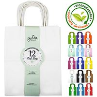 12CT MEDIUM WHITE KRAFT BAG W/BAND