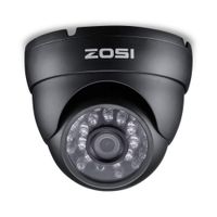 ZOSI 1080P TVI Security Dome Camera for Home Surveillance CCTV System-Weatherproof 2.0MP Camera with Night Vision Black