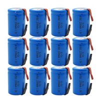 QBLPOWER 4/5 SC NiCd Sub C 1.2V 2200mAh Rechargeable Battery with Tab for Power Tool(12 Pcs)