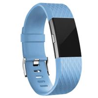 iGK Replacement Bands Compatible for Fitbit Charge 2, Adjustable Replacement Bands with Metal Clasp Special Edition SkyBlue Small