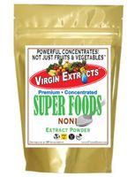 Virgin Extracts (TM) Pure Premium Freeze Dried Organic Noni Berry Powder 5:1 Noni Powder Extract Concentrate (5 x Stronger) 16oz Pouch