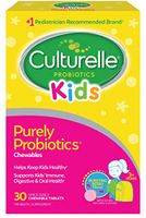 Culturelle Kids Chewable Daily Probiotic for Kids -Natural Berry– Supports Immune, Digestive, and Oral Health – For Age 3+ - Gluten,Dairy,Soy-Free - Packaging May Vary - 30 count