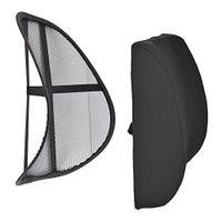 Ultimate Premium 2-1 Combo Lumbar Backrest Breathable Mesh with Memory Foam Cushion Lumbar Support to Help Posture and Relieve Mid and Lower Back Pain. Recommended by Doctors