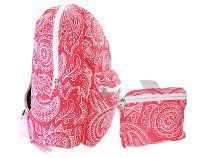 FashionIt Lightweight Packable Water Resistant Folding Backpack Lily Coral