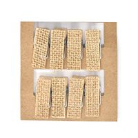 Homeford Burlap Clothespin, Natural, 1-1/4-Inch, 8-Count
