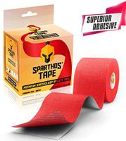 Sparthos Kinesiology Tape - Incredible Support for Athletic Kt Sports and Recovery - Free Kinesio Taping Guide! - Pregnancy Lifting Sensitive Fit Prewrap Dresses - Uncut (Crimson Red)