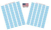 Made in USA! 100 Country Flag 1.5" x 1" Self Adhesive World Flag Stickers, Two Sheets of 50, 100 Sticker Flags Total (Argentina)