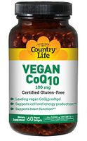 Country Life - Vegan CoQ10, 100 mg - 60 Vegan Softgels