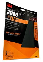 3M WetordrySandpaper, 32044, 2000 Grit, 9 inch x 11 inch