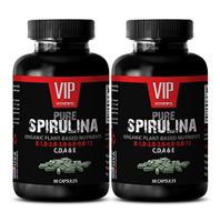Top Spirulina 500 mg Extract of Klamath Lake - Immune System Booster and Cellular Health Optimizer (2 Bottles 120 Capsules)