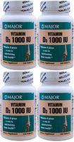 Vitamin D3 as Cholecalciferol 1000 IU Vitamin D Supplement 100 Tablets per Bottle PACK of 4 Total 400 Tablets