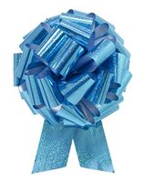 14" XL Large Giant Pull Bow Pew Bows Wedding Decorations Christmas Gift Wrap Peacock Blue Holographic