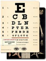 Cavallini Papers 96-Page 4 by 5.5-Inch Notebook Set, Vintage Charts, Set of 2