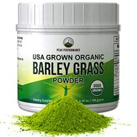 Organic Barley Grass Powder by Peak Performance. USA Grown Vegan Superfood Supplement Rich in Fiber, Antioxidants, Chlorophyll. Non Irradiated, Non GMO, Gluten Free Barleygrass Extract Powders