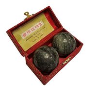 Black Marble Stone Chinese Healthy Exercise Massage Baoding Balls