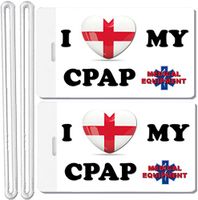 2x Medical Equipment Luggage Tag I Love My CPAP Respiratory Devices CPAP BiPAP VPAP AUTOPAP