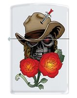 Zippo Personalized Message Engraved Customized Edgy Part1 Lighter Indoor Outdoor Windproof Lighter (Iced Skulls) (Skull #18)