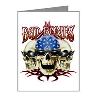 Note Cards (10 Pack) Bad Bones Skulls Sunglasses