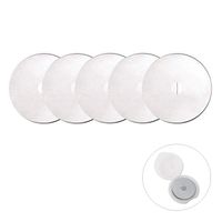 60mm Straight Rotary Replacement Blades fits Fiskars 193730-1004/Fiskars 01-005896/OLFA/DAFA/Dremel,Decorative Rotary Blades for Quilting,Scrapbooking,Leather,Vinyl etc (5pcs in a Pack)