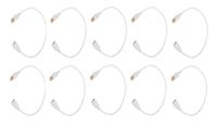 10 PCS USB 2.0 A Male to A Female Extension 28 OR 24AWG Cable (Gold Plated) White 1.5-Feet, CNE607139