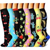 Copper Compression Socks (8 Pairs) 15-20 mmHg is BEST Graduated Athletic & Medical for Men & Women Running Travel Nurses Pregnant - Boost Performance, Blood Circulation & Recovery (S/M,Multicolour 08)