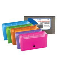 BAZIC 13-Pockets Coupon/Personal Check Size Expanding File (Case of 24)