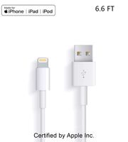 Apple Original Charger [Apple MFi Certified] Lightning to USB Cable Compatible iPhone X/8/7/6s/6/plus/5s/5c/SE,iPad Pro/Air/Mini,iPod Touch(White 2M/6.6FT) Original Certified