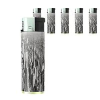 Perfection In Style Butane Refillable Electronic Lighter Set of 5 Pieces Vintage New York Design 005