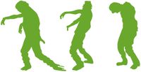 hBARSCI Zombies Vinyl Decal - 5 Inches - for Cars, Trucks, Windows, Laptops, Tablets, Outdoor-Grade 2.5mil Thick Vinyl - Lime