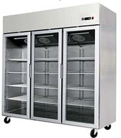 78" 3 Door Commercial Reach In Glass Front Merchandiser FREEZER - MCF-8603 with LED Lighting