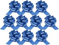 Gift Wrap Easy Pull Bows Set of 10-5 inches (Blue)