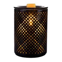 SUNPIN Ceramic Wax Warmer,Black Hollow Electric Fragrance Candle Warmer for Warming Scented Candles,Wax Melts - Spa,Aromatherapy