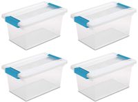 STERILITE Medium Clip Storage Box, Clear