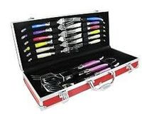 Sarome UK Red Aluminium BBQ case with cutlery, forks & utensils